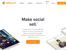 Tablet Screenshot of curalate.com